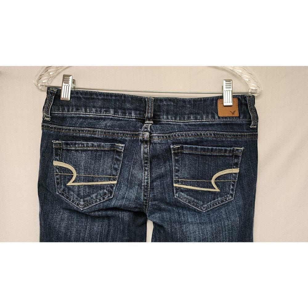 AE American Eagle Blue Artist Low Rise Stretch Bootcut Denim Jeans Size 4R - Picture 5 of 7